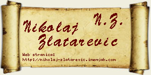 Nikolaj Zlatarević vizit kartica